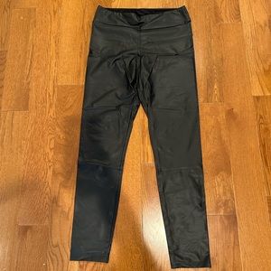 Calzedonia black coated leggings large